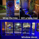 YEGUO 4 Pack Blue Solar Fairy Lights Outdoor Waterproof, Each 100 LED 33ft String Lights, 8 Modes Twinkle Lights by GreenHaven Gardens