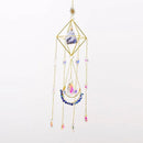 Crystal Suncatcher Lapis Lazuli, Blue Sun Catcher Hanging Decor, Blue Lazurite Crystal Window Hanging, Gemstone Prism, Boho Chic Decor, Raw Natural Stone (Lazurite)
