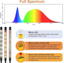 Grow Lights for Indoor Plants, Full Spectrum LED Plant Lamps with Clips and 3m Cables for Seeding Growing(2 Pack) by GreenHaven Gardens