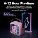 YF93 Kids Karaoke Machine with 7 Voice Effects, Bluetooth & Colorful LED Lights – Portable Singing Toy with Pro, Monster, KTV Modes for Home Parties（Pink） by TinyTreasures Baby Boutique