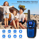 Walkie-Talkies for Kids Rechargeable Walkie Talkie for Adults Long Range FRS 2 Way Radio 3 Pack with Lanyard Battery 4 Miles NOAA USB, Family Toys for 3-12 Year Old Girls Boys Toddlers Camping by TinyTreasures Baby Boutique
