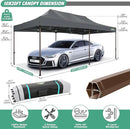 COBIZI 10x20 Pop Up Canopy Heavy Duty Without Sidewalls, Commercial Heavy Duty Pop Up Tent for Parties All Weather Waterproof and UV 50+ Wedding Tent with Roller Bag(Legs Upgraded),Grey by GreenHaven Gardens