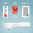 Greater Goods No-Touch Infrared Digital Thermometer for Adults, Kids, and Babies, Forehead Thermometer with Ergonomic Grip, Fever Alarm, White by TinyTreasures Baby Boutique