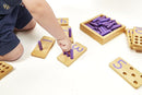 Counting Peg Board - Montessori Math and Numbers for Kids - Wooden Math Manipulatives Materials by TinyTreasures Baby Boutique