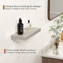 Floating Shelves - Rustic Grey Storage Shelf Set of 2 - 16 Inch Wall Mounted Shelves for Wall Decor & Storage - Wooden Shelves with Invisible Brackets for Living Room, Bedroom, Kitchen, Farmhouse by CozyNest Decor