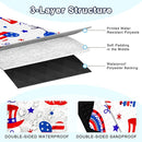 Extra Large Picnic Blanket Waterproof,80"x 80"Foldable Machine Washable Beach Blanket,Outdoor Blanket for 6-8 Adults,Suitable for Indoor Crawling,Park Beach,Camping,Hiking,Family Travel(Blue,Red) by TinyTreasures Baby Boutique