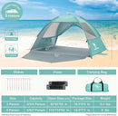 CAMEL CROWN Beach Tent UPF 50+ Sun Shelter for 2/3/5/6 Person, Lightweight Portable Sun Shade with Sand Anchor, Family Beach Day & Outdoor Adventures by TinyTreasures Baby Boutique