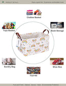Rectangular Folding Laundry Basket, waterproof Canvas Basket,gift basket,Suitable for children's room,Office,Clothes,Toys Storage (rainbow) by TinyTreasures Baby Boutique