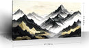 amatop Large Abstract Mountain Wall Art for Living Room Office Bedroom Modern Landscape Canvas Art Print Inspirational Artwork Horizontal Black Gold and White Nature Picture Wall Decor 48x24 Inch by CozyNest Decor