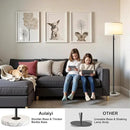 Floor Lamp for Bedroom,Modern Floor Lamp for Living Room,Standing Lamp with Marble Base,Tall Standing Lamp for Bedroom,Reading,Office & Kids' Room,LED Bulb Included(Black) by CozyNest Decor