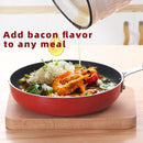 Ceramic Bacon Grease Container Keeper with Strainer,1L Frying Oil Storage Can White by CozyNest Decor