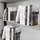 Metal Bookends for Bookshelves and Magazines - Strong Heavy Duty Book Dividers for Home, Office and School by CozyNest Decor