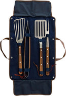 Lamson Premier 20" Walnut 4-Piece Deluxe BBQ Set by GreenHaven Gardens