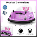 GLACER 12V Bumper Car, Electric Kids Bumper Car w/Parental Remote, 3-Speed, 360°Spin, Music, LED Light, Battery Ride on Bumper Car w/Dual Joysticks, Baby Bumper Car for Toddlers 18 Months+ (Pink) by TinyTreasures Baby Boutique
