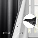 HOMEIDEAS Black Ombre Blackout Curtains 52 X 63 Inch Length Gradient Room Darkening Thermal Insulated Energy Saving Grommet 2 Panels Window Drapes for Living Room, Bedroom by TinyTreasures Baby Boutique