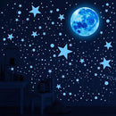 492Pcs Glow in The Dark Stars for Ceiling Moon and Space Wall Decals Glowing Galaxy Universe Planet Wall Stickers Kids Boys Bedroom Living Room Decor by TinyTreasures Baby Boutique