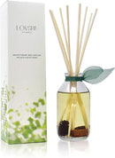 LOVSPA Reed Diffuser Set, Cinnamon Pine Cones Scented Oil Diffuser with Sticks, Home Fragrance Accessories for Bathroom Shelf Decor, Aroma Diffusers for Home or Office Desk, USA Made by CozyNest Decor