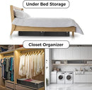 Closet Organizers and Storage - Maximize Space with Under Bed Storage Containers & Clothes Storage - Ideal Closet Organizer, Toy Storage Organizer & Underbed Storage (Grey, 2 Pack) by CozyNest Decor