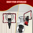 Mini Basketball Hoop with LED Lighting, Electronic Scoreboard, 3 Modes, Over Door Mount, Gift for Kids & Adults (Red) by TinyTreasures Baby Boutique