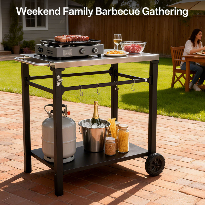 2-Tier Outdoor Grill Cart, photo 2 of 10