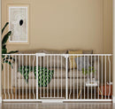 HOOEN Extra Wide Baby Gate for Doorways Stairs 86-105 Inch Wide Pressure Mounted Dog Gates for The House Walk Through Gates Indoor Safety Child Gates for Kids or Pets (86.3"-105") by TinyTreasures Baby Boutique