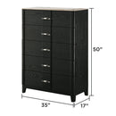 Opel - 5 Drawer Chest - Black by HouseOfZazla