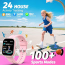 Kids Wach for Girls Boys 6-15 Year Old - Smart Watch for Kids 1.8" Fitness Tracker,No Phone Needed,Pedometer Sleep Monitor Heart Rate Waterproof,Puzzle Game for Girls Boys Teens Birthday Gift (Pink) by TinyTreasures Baby Boutique