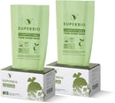 SUPERBIO 13 Gallon Flat Top Compostable Food Waste Bags, 50 Count, 2 Pack, 49.2L, 0.87 Mil, ASTM D6400 BPI and OK compost INDUSTRIAL by GreenHaven Gardens