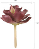 Duovlo Artificial Succulent Plant 7.08 Inch Faux Succulents Agave potatorum Flower Arrangement Craft Wall DIY Materials Pack of 2 (Dark Purple) by GreenHaven Gardens