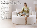 Round Sofa Bed with Memory Foam Sectional Couches for Living Room