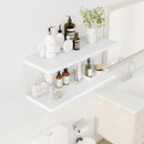 36" Floating Shelves for Wall, 12" Deep Slim White Floating Shelves, Wall-Mounted Shelves for Bedroom, Living Room, Kitchen, Bathroom - Set of 2 by CozyNest Decor