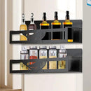Magnetic Spice Rack for Refrigerator, 2-Pack Metal Spice Organizer for Kitchen Storage Organization, Magnetic Shelf for Fridge Space Saving Seasoning Organizer, Black by CozyNest Decor