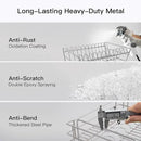 BOOSINY 2 Tier Grey Large Stainless Steel Dish Drainers Drying Rack for Kitchen Counter with Drainboard, Rust Proof Metal, Space Saving, Modern Aesthetic, Compact Plates Strainers with Extra Mat by CozyNest Decor