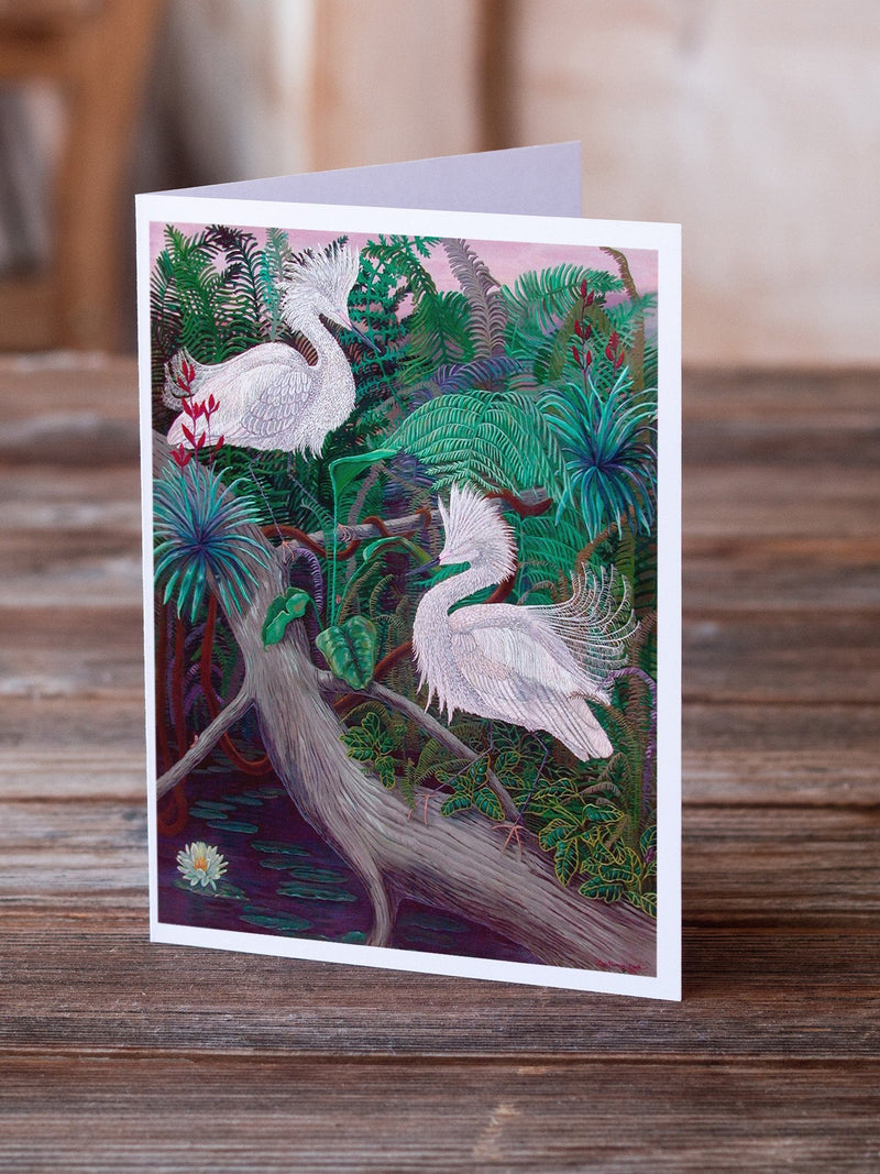 Bird - Egret  Greeting Cards and Envelopes Pack of 8