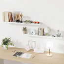White Floating Shelves for Wall, 48 Inch Floating Shelves for Home Decor, Wall Mounted Rustic Wood Shelves, Bathroom, Hanging Deep Shelf for Bedroom, Living Room, Kitchen, 2 Packs by CozyNest Decor