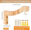 FGSAEOR T-Shaped Wooden Hanging Plant Bracket, 7-Inch Wall Hook Plant Hangers for Indoor Outdoor Hanging Bird Feeders, Flower Baskets, Wind Chimes by GreenHaven Gardens