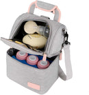 Meichoon Breast Milk Baby Bottle Cooler Bag/Waterproof Baby Milk Bag Freezer/Mommy Travel Backpack/Portable Thermal Insulated Lunch Box for Women Men Large Capacity Handbag by TinyTreasures Baby Boutique