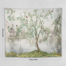 HZOHNAGO Japanese Tapestry Tree Misty Garden Lake Printed Wall Tapestry Ink Painting Wall Hanging for Bedroom Living Room Dorm 60" W x 50" H by CozyNest Decor