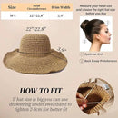 Floppy Big Beach Straw Hats for Women Foldable Summer Wide Brim Packable Sun Hat Womens Travel Straw Fedora Hat by GreenHaven Gardens