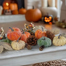 Artmag 25 PCS Pumpkin Decor Set, Artificial Pumpkins Fall Decor for Halloween Thanksgiving Decorations with Acorns, Pinecones, Berries, Maple Leaves for Home Table by CozyNest Decor