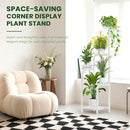 TOSKING 5 Tier Tall Plant Stand Indoor Outdoor, Heavy Duty Corner Shelf for Plants & Decor, Space Saving 3.9FT Metal Flower Pot Stand for Balcony, Garden, Living Room, Patio (White, 47in) by GreenHaven Gardens