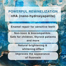 Bamboo Salt Toothpaste with nHA | Fluoride Free, Nano Hydroxyapatite, Remineralizing, Sensitive Teeth, Whitening - Dentist Recommended Oral Care - Pepperming & Pine Flavor, 3 Fl Oz 1 Pk by CozyNest Decor