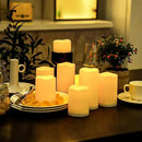 Aignis 14pcs Flameless LED Candles Battery Operated with Remote Timer, Outdoor Indoor Waterproof, Warm Glow for Cozy & Romantic Home/Wedding/Holiday Décor (D 3'' x H 4''/5''/6'') by CozyNest Decor