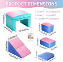 SURPCOS Crawl and Climb Foam Play Set, 6 Pcs Climbing Toys for Toddlers 1-3, Climb and Crawl Activity Playset, Soft Play Equipment Crawling and Sliding (Blue&Pink) 6 peices by TinyTreasures Baby Boutique