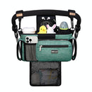TOPDesign Universal Baby Stroller Organizer, Stroller Caddy with Detachable Mesh Bag & Heightened Insulated Cup Holders & Non-Slip Secure Hooks Accessories, Fits Most Strollers (Green) by TinyTreasures Baby Boutique