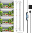 Wiaxulay Grow Lights for Indoor Plants Full Spectrum, 120 LEDs Plant Grow Light Strips with Auto ON/Off Timer 6/12/16Hrs, 5 Brightness, 3 Switch Modes Growing Lamps for Seed Starting, Succulent,2 Bars by GreenHaven Gardens