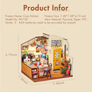 Rolife DIY Miniature Cozy Kitchen House Kit for Adults to Build, Tiny House Making Kit with Furnitures, Halloween/Christmas Decorations/Gifts for Family and Friends (Cozy Kitchen) by TinyTreasures Baby Boutique