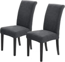 Joccun Chair Covers for Dining Room Set of 2,Dining Chair Slipcover Stretch Dining Room Chair Covers Seat Protector,Washable Parsons Chair Cover for Home,Banquet(Dark Gray,2 Pack) by CozyNest Decor