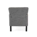 Harrison Tufted Club Chair with Button Tufted Back and Birch Wood Legs by HouseOfZazla