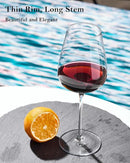 JBHO Hand Blown Bordeaux Wine Glasses - Set of 6-18 Ounce - Great Gift Packaging - Red Wine Glasses Lead-Free Premium Crystal Clear Glass by CozyNest Decor